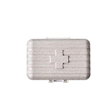 TTAototech - Contenitore porta pillole portatile, con scomparti rimovibili, porta pillole da viaggio, piccolo porta medicinali con chiusura sicura, contenitore giornaliero per vitamine
