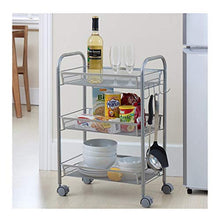 &ripiano di stoccaggio Scaffalature Multifunzione Creativo Soggiorno Cucina Scarico Cestino Scaffale Soggiorno Ufficio camera da letto Con Ruote Carrello 3 Strati Scaffale da terra Scaffale Scaffale d