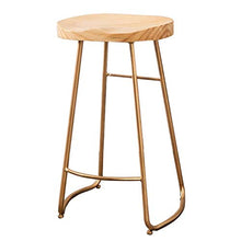 Sgabelli Bar Vintage in Metallo Sgabelli Bar in Legno Senza Schienale con poggiapiedi Sedia Pranzo Design retrò Mobili Bar Cucina Gambe Dorate - Altezza Pub 45/65/75 cm
