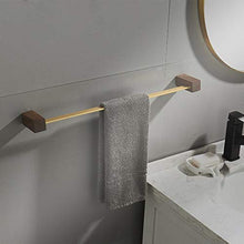 Hancoc - Portasciugamani da parete, in ottone, colore: marrone