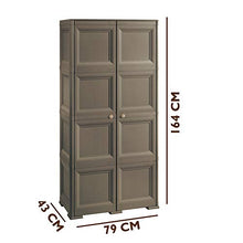 Tontarelli 8085555909 - Armadio multifunzione a 4 scomparti su 1 lato, WENGÉ