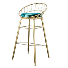 TQJ Seggiola da Bar Sgabelli da Bar,Sedia da Cucina for La Colazione, Seduta in Metallo, più Comoda (Color : Green-65cm)