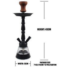 GSYH Alluminio Shisha, 43cm Acrilico Fumare Narghilè Tubo di Acqua per Il Partito Family Dining