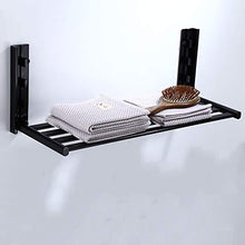 SWNN Bathroom Shelves Mensola da Bagno Multifunzione Pieghevole Nera Mensola da Bagno Multifunzione Mensola da Bagno Multifunzione Spazio Alluminio 590 * 210mm