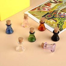Piccole bottiglie di vetro con sughero, vasetti di vetro con sughero Mix 7 colori.