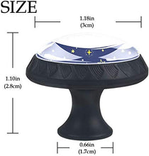Yellow Stars Night Navy Pomelli per Porta Set di 4 Pomelli per Mobili Manopole per Cassetti Cucina Armadio Vetro