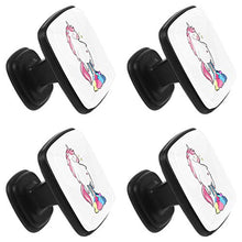 L'unicorno grasso scoreggia sull'arcobaleno Pomelli per Porta Set di 4 Pomelli per Mobili Manopole per Cassetti Cucina Armadio Vetro