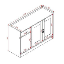 LULUVicky in Piedi Bagagli Petto Cucina Governo di immagazzinaggio, Consolle Credenza con cassetto Cassetto Bassa Credenza (Color : White, Size : 120x40x80cm)