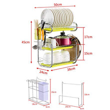 &ripiano di stoccaggio Scaffalatura for ripostiglio da cucina, Scaffale di drenaggio multifunzione Scaffale di stoccaggio for uso domestico Tipo di pavimento a parete -3 piani Scaffale di finitura