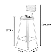 DFREW 65 / 75Cm Sgabelli da Bar per Pub/Bar | Cucina Pranzo Sedie con Flanella Seduta e Schienale | Cafe Contatore Imbottito Sgabello Alto (Brown),65 cm,65 cm