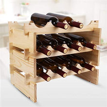 Classico Multistrato naturale Pine Free Standing vino del supporto rack con bagagli il basamento dell'organizzatore controsoffitto impilabile Wine Rack Bottle Holder modulare Casalinghi Decorazione fo