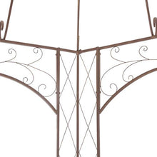 vidaXL Padiglione da Giardino Stabile per Piante Rampicanti Stile Vintage Design ad Arco Resistente Gazebo Chiosco Tendone Marrone Anticato in Ferro
