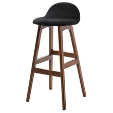 TRGCJGH Poggiapiedi Alto in Legno Design Ergonomico dello Schienale Sgabello in Legno Massello con Combinazione di Legno di Gomma per Cucina | Prima Colazione,A-75cm