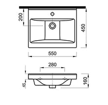 Mobile bagno Rio 550 Antracita satinado