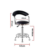 HYY-YY sgabelli da bar 1 X Cuoio PU Sgabello Bar Con Schienale Regolabile Cromo Girevole Colazione Sgabello Da Cucina Nero Confortevole (Colore: Nero, Dimensioni: 81 * 42 * 42 cm)