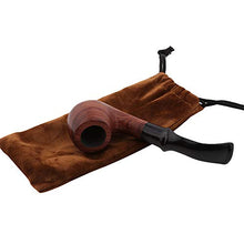 Borsa per tabacco da uomo a secco portatile da pipa in tubo di legno lucidato a mano