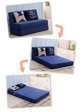 HongTeng Divani Divano Letto Pieghevole a Doppio Uso Divano Pigro Sedia Multifunzionale sfoderabile Tatami Bean Bag Chair Handsel Pillow Four Specifiche (Color : Navy, Size : A)