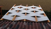 TUTTOPERGOLE Copertura con Fasce in PVC Pieno Adatte per strutture in Legno (Cm 330 X Cm 50, Avorio)