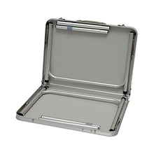 AMANKA Tavolino da PIC-nic 90x60x70cm Tavolo da Campeggio in Alluminio Altezza Regolabile Pieghevole Formato Valigia Grigio Scuro