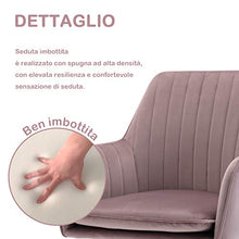 Irene House Sedia da Camera da Letto in Tessuto Velluto con Gambe in Metallo Sedia da Soggiorno Sedia da Sala da Pranzo Sedia per Tavolo da Toeletta (Rosa, 2)