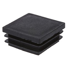 Dasorende 10 Pezzi 40 mm x 40mm Cappucci Neri Quadrato di plastica Tubo Inserti