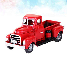 STOBOK Camion Rosso Veicolo Modello di Auto Regalo di Auto d'Epoca di Natale Regalo per Bambini Giocattolo Decorazione di Festa