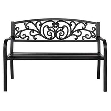 Panchina da giardino in metallo per esterni parco portico sedia 50 "ferro esterno cortile decorazione parco tempo libero panca