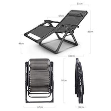SHUAIIJUAN Sedia per il tempo libero domestico Sedie Zero Gravity Sdraio da giardino Poltrone Outdoor Patio pieghevole reclinabile con lega di ferro Square Frame Leg and Blue Cushion Max.200kg
