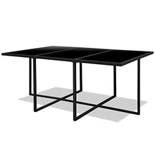 Tidyard Set Tavolo e Sedie per Esterni, Mobili da Giardino 27 pz in Polirattan Leggero Nero