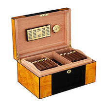 Cantine in cedro con igrometro, scatola lucida al tocco pianoforte per la casa, umidificatore per riporre circa 100 sigarette