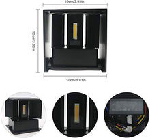 Luci 2-Pack Parete, IP65 Esterni Applique da Parete, Fascio Luminoso Regolabile, per Camera da Letto, Soggiorno, Cucina, Strada,Nero
