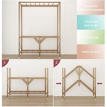 Rollsnownow - Armadietto in tela per la camera da letto con asta appendiabiti, 95 x 45 x 175 cm B