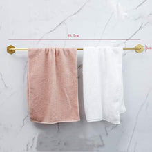OLDJTK Porta Asciugamani a Parete 49,5 cm a Parete in Barra portasciugamani Accessorio for Bagno Quadrato in Ottone Cromato