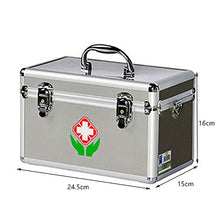 MYHZH Serratura First Aid Box Blocco di Sicurezza Medicina Scatola con Maniglia Portatile 24.5X15X16 cm