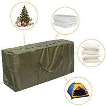 Borsa per cuscini imbottiti, impermeabile, da giardino, con maniglia, in poliestere 210D, per cuscini decorativi natalizi (173 x 76 x 51 cm, verde)