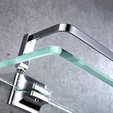 LGR Portaoggetti a Parete per Bagno Doccia Mensola in Vetro Portaoggetti a Parete con Guida in Rame in Vetro temperato Spesso 8 mm