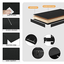 WOLTU TS59sz Scrivania con 3 Cassetti per Ufficio Studio Tavolo da Lavoro Porta PC in Legno Nero 120x59x75 cm