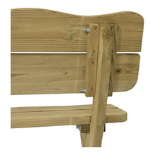 Lesli Living Panca da Giardino panchina Pino Naturale Massiccio e Robusta 120 x 72 x 90 cm