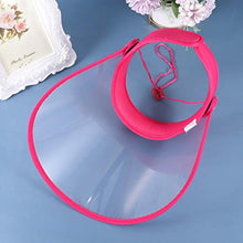 Garneck 2pcs Reusable Safety Face Shield Protective Sheild Windproof Dustproof Full Face Cover Hat Rosy