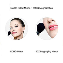 LYP Specchio per Il Trucco Specchio cosmetico, Acciaio Inox/Parete/Cromato/su Due Lati/Rust-Proof Rotonda/Rotary/Ingrandimento 10 Volte