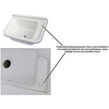 LAVABO LAVANDINO RESINA ANTIURTO ESTERNO LAVATOIO BAGNO nuovo casa FRA 416135