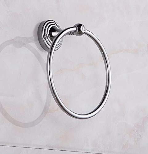 MBYW Portasciugamani Moderno Minimalista Portasciugamani Elegante per Il Bagno di Moda Anello portasciugamani Europeo in Argento Rame con Anello per Asciugamano di qualità