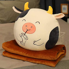 plkm Anno del Cuscino di Mucca Cuscino Cuscino, Palla Latte Latte Bambola Bambola Peluche Giocattoli 40 * 45cm /Round Brown Eyes