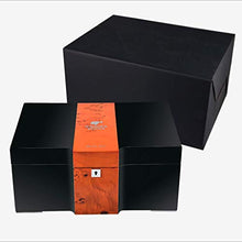 Humidor Umidificatore per Sigari Umidificatore per Sigari A Doppio Strato in Legno di Cedro di Grande capacità Humidor con Termometro Integrato Vassoio Vuoto Idratante Bidirezionale