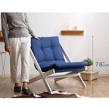 Chengzuoqing-Home Divano Pigro Poltrona da Salotto Pieghevole Pieghevole con braccioli per Balcone Interno ed Esterno (Colore : Blu, Dimensione : 65 * 89 * 78cm)