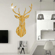 ESGT Adesivi da Parete 3D A Specchio Cervo Wall Stickers Acrilico Camera da Letto Soggiorno Moderno Removibili Staccabile Pannelli Auto-Adesivo DIY Adesivi Murali Decorazione Murale