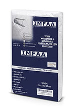 IMFAA - Coprimaterasso in spugna impermeabile extra profondo, non rumoroso, antibatterico, singolo, matrimoniale, king e S-King, lettino e coppia di cuscini.