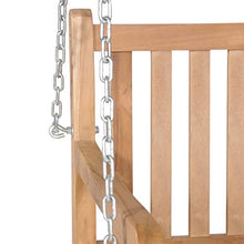 vidaXL Legno Massello di Teak Dondolo Marrone Panca Seduta Dondola da Giardino