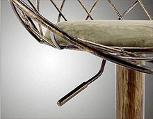 DXXWANG Seggiola da Bar Bar Sedia Bar Seggiolone,Giù Rotazione Retro per Ristorante Cucina Soggiorno Amministrativo/Verde / 41×58×76cm
