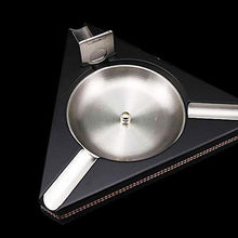 NIHAOA Accessori del Sigaro Triangolo di Legno Slot Acciaio Inossidabile Cigar Ashtray Tenere 3 sigari
